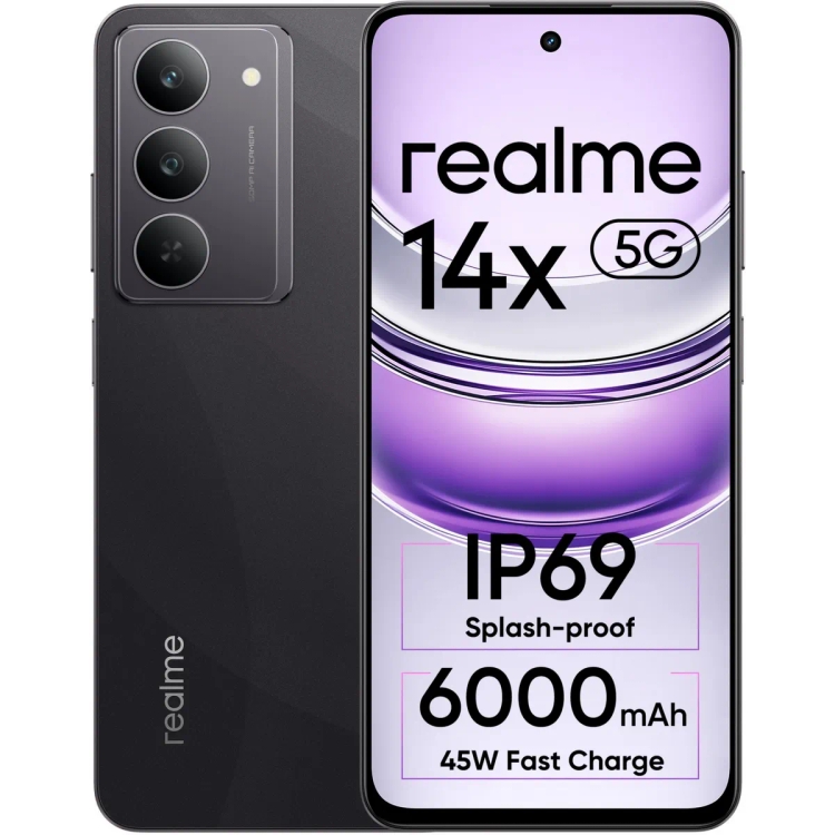 Realme 14x 5G 6 GB 128 GB Crystal Black