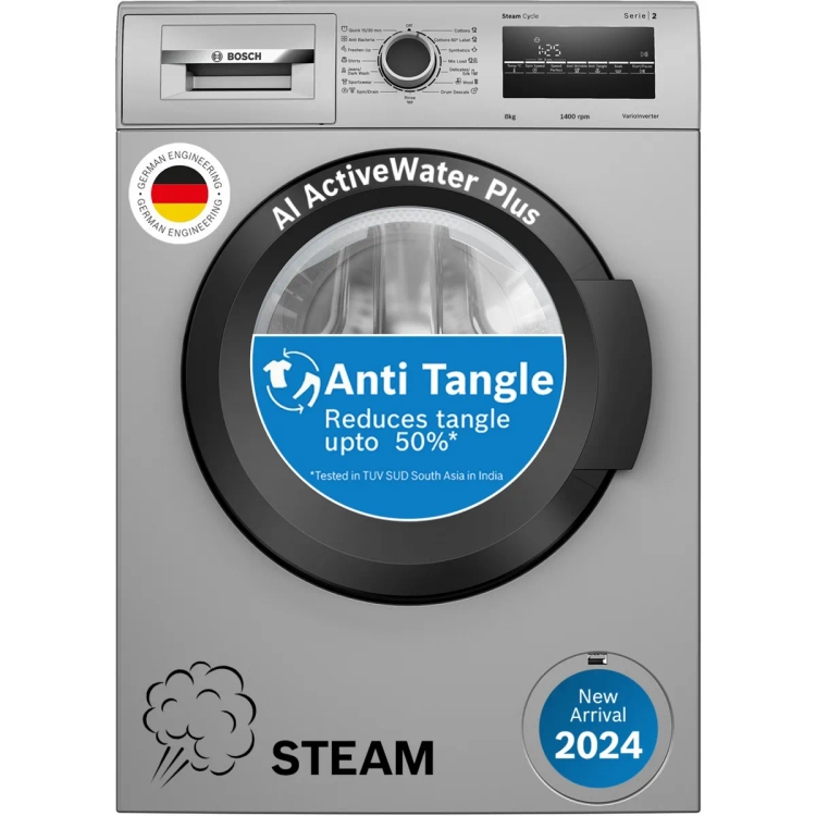 Bosch 8 kg 5 Star Fully Automatic Front Load Washing Machine WAJ2826BIN Grey