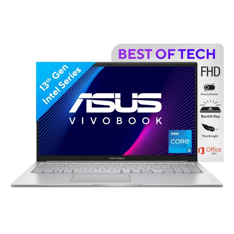 Asus Vivobook 15 Intel Core i5-1235U (16 GB/512 GB SSD/Windows 11 Home) X1504ZA-NJ540WS Thin and Light Laptop  (15.6 Inch, Cool Silver, 1.70 Kg)