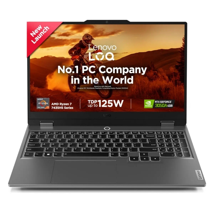 Lenovo LOQ 15ARP9 AMD Ryzen 7 7435H (24GB/ 512GB SSD/ Win11/ 6GB NVIDIA GeForce RTX 4050 Graphics) 83JC00JYIN Gaming Laptop (15.6 Inch (39.62 cm),Grey/2.4Kg)