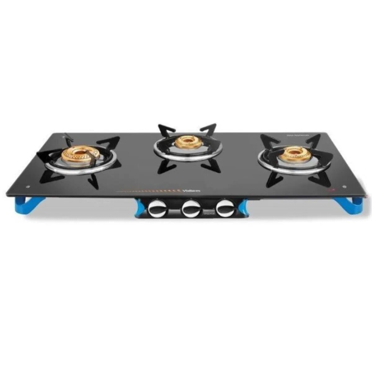 Vidiem Air Stile Plus Glass Manual Gas Stove  (3 Burners)