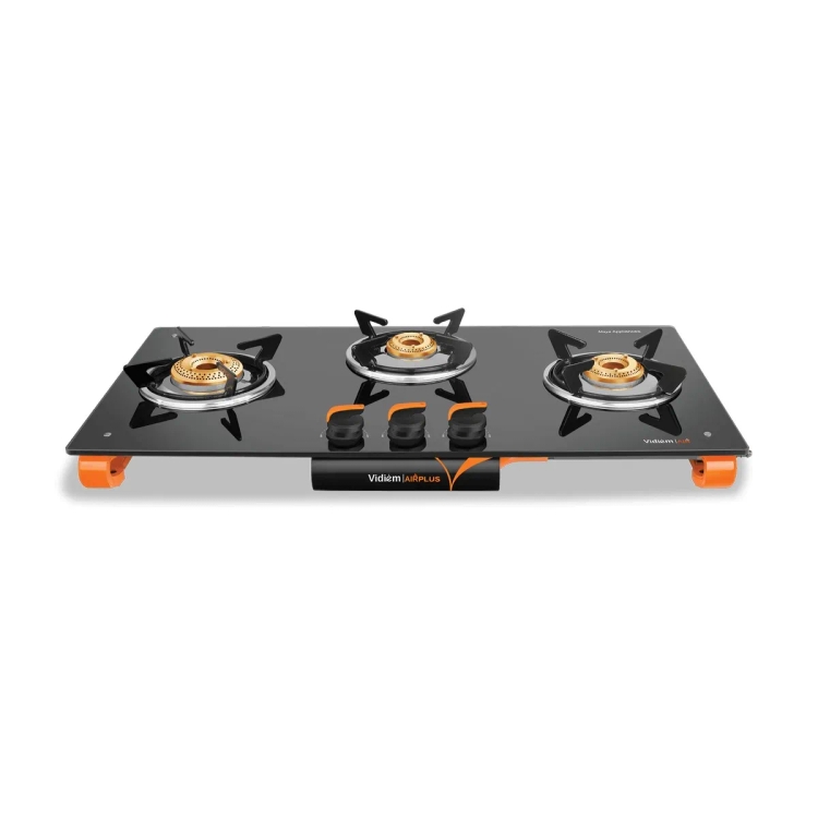 Vidiem Air Plus Glass Automatic Gas Stove  (3 Burners) 