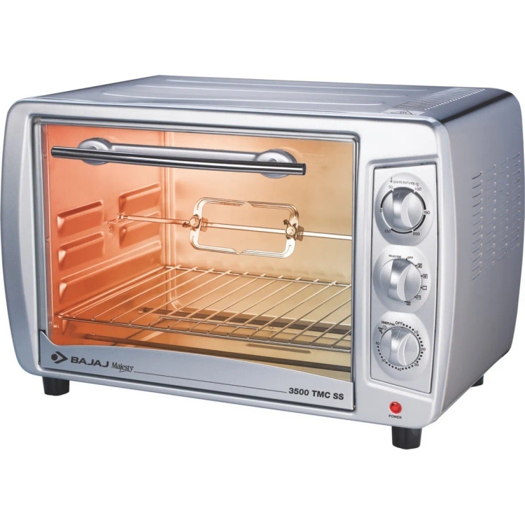 Bajaj 3500 TMCSS Toaster Grill Oven (Silver, 35 Liters)
