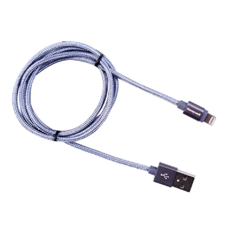 Honeywell USB 2.0 To Lightning Cable, Nylon-Braided, 1.2 M (Grey)