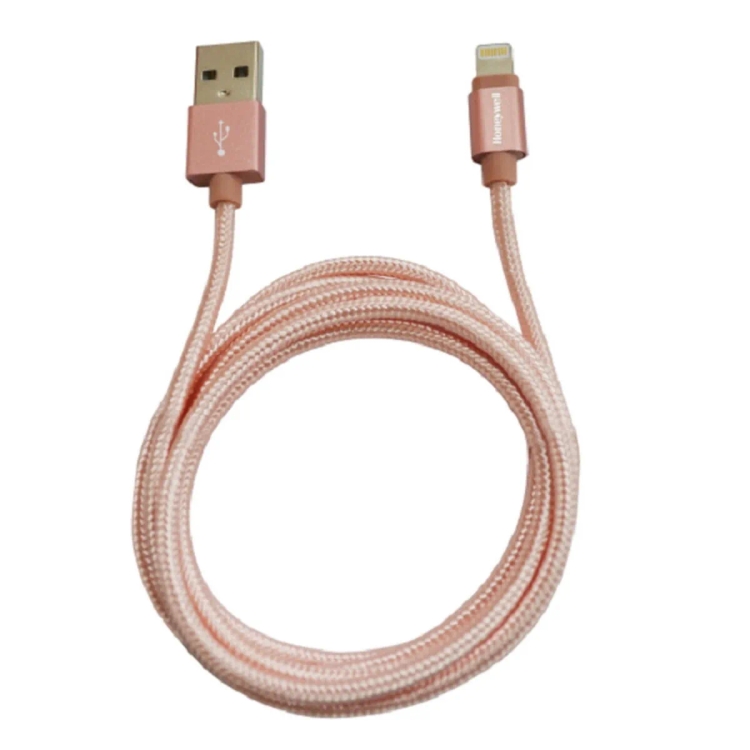 Honeywell USB 2.0 To Lightning Cable, Nylon-Braided, 1.2 M (Rose Gold)