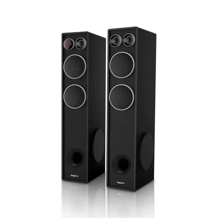 Impex Thunder T5 120 W 2.0 Bluetooth Tower Speaker With Fully Functional Remote Control (Black)