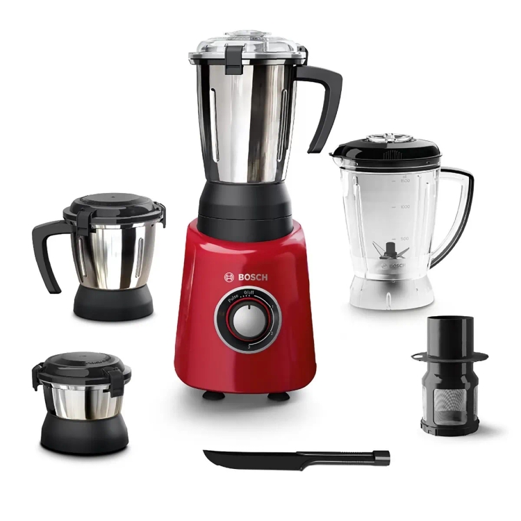 Bosch TrueMixx Bold Mixer Grinder 600 Watt MGM4344BIN Red