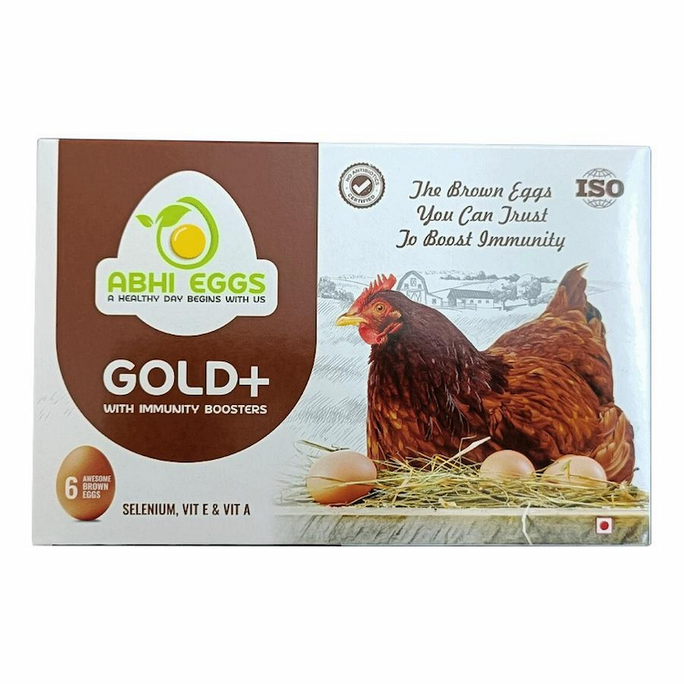 Abhi Eggs Brown Gold+ 6's