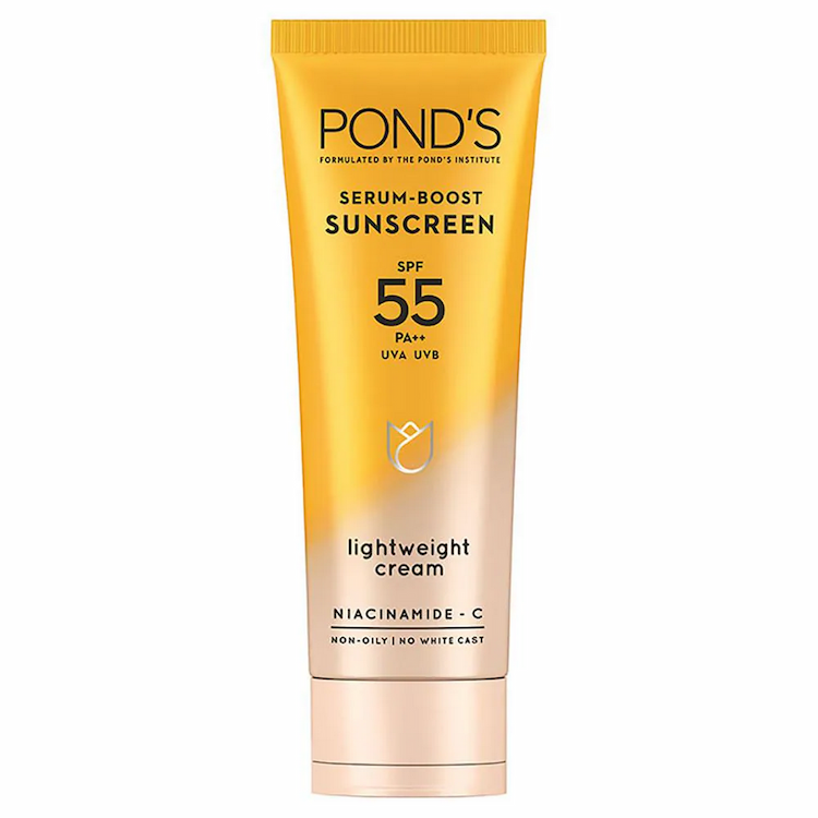 Pond’S Serum-Boost Suncreen Spf 55 Pa++ Lightweight Cream 50G