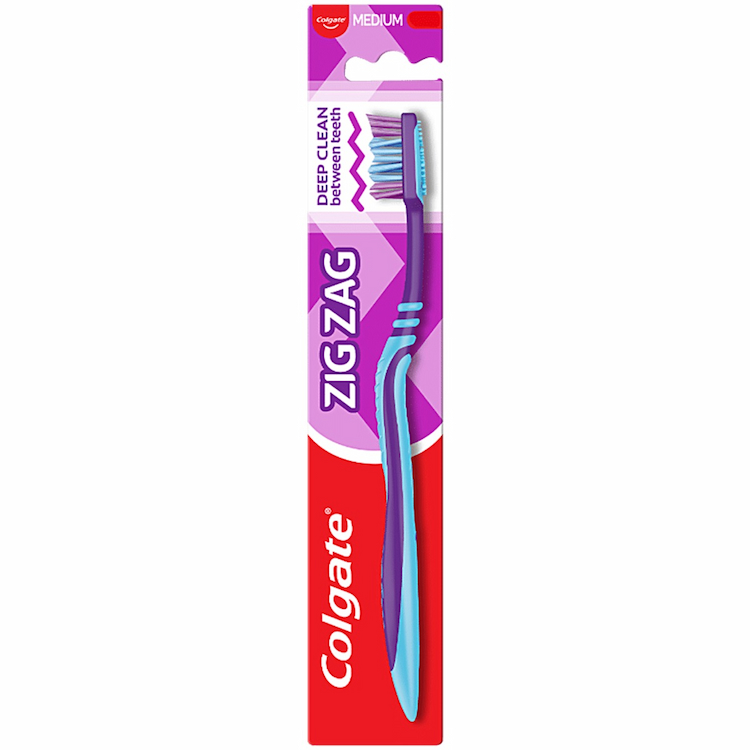 Colgate Toothbrush ZigZag Medium 1s Assorted Colours