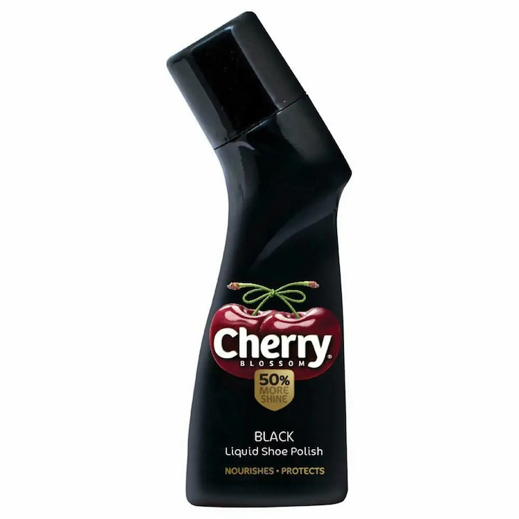 Cherry Blossom Shoe Polish Black Liquid 75ml