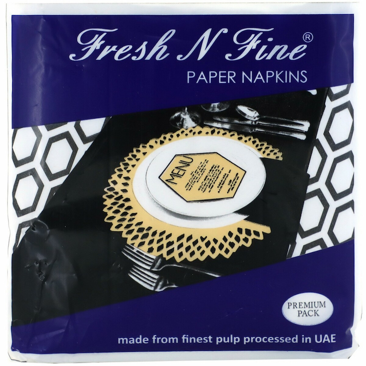 Fresh N Fine Paper Napkin 30 X 30 Cm 100'S 1 Ply