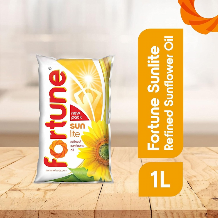 Fortune Refined Sunflower Oil Pouch 1Litre