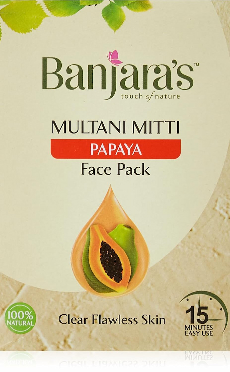 Banjaras Face Pack Multani Mitti Papaya 100g