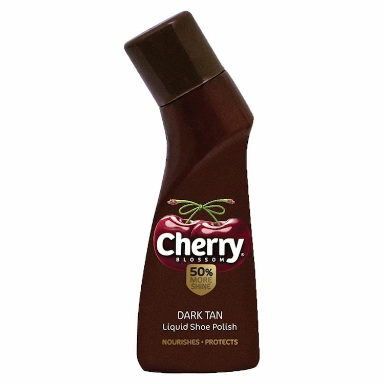 Cherry Blossom Shoe Polish Dark Tan Liquid 75ml