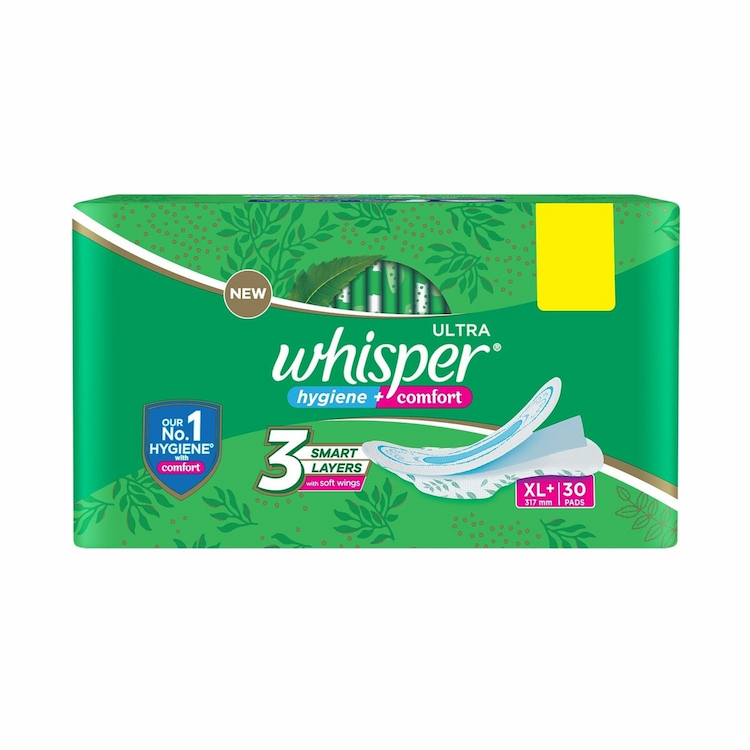 Whisper Sanitary Pad Ultra Clean Xl 30S