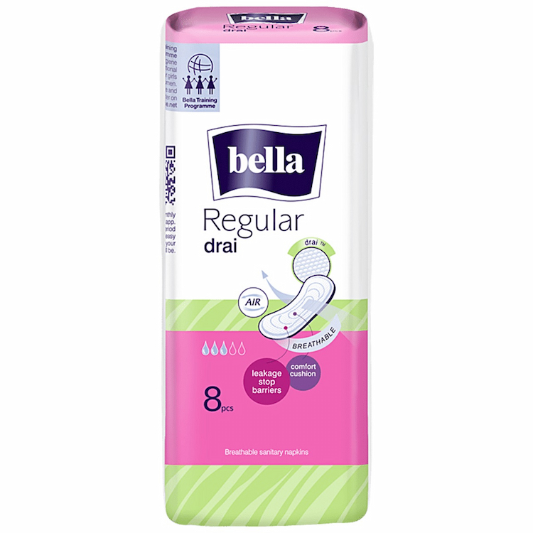 Bella Regular Drai Wings Sanitary Pad 8s