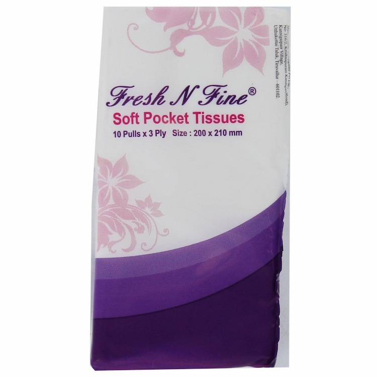 Fresh N Fine Soft Pocket Tissues 10s 2 Ply