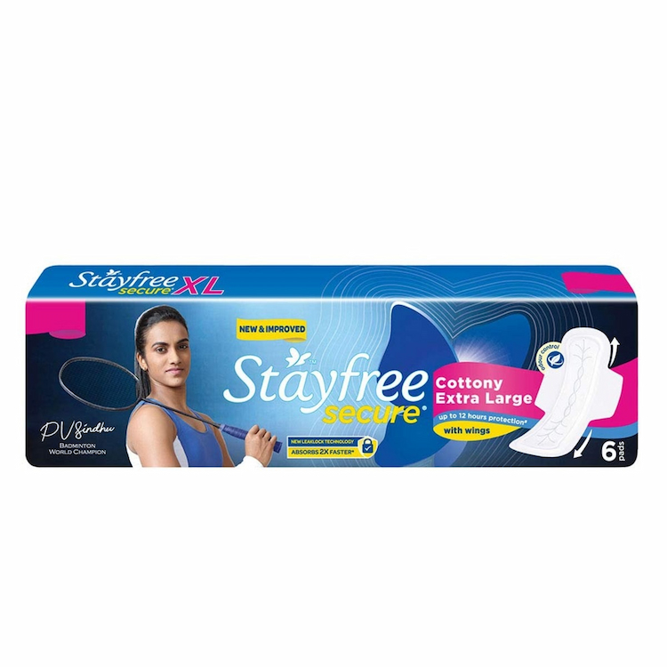 Stayfree Secure Sanitary Pad Extra Large Wings 6s