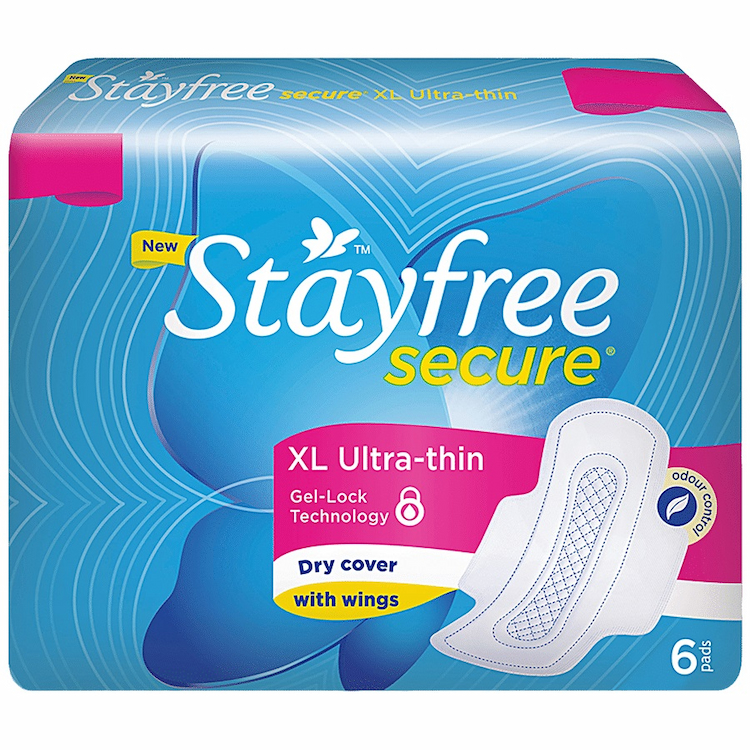 Stayfree Secure Sanitary Pad XL Ultra Thin 6s