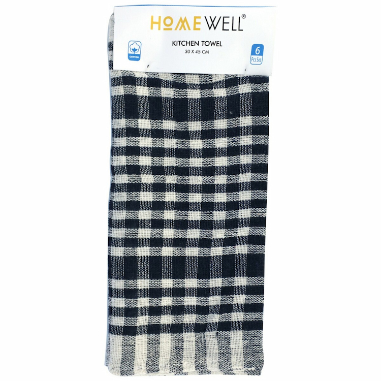 Home Well Kitchen Towel 6Pc Set 30x45cm