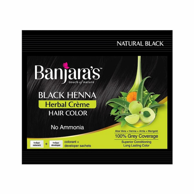 Banjaras Black Henna Herbal Creme Hair Color 40G