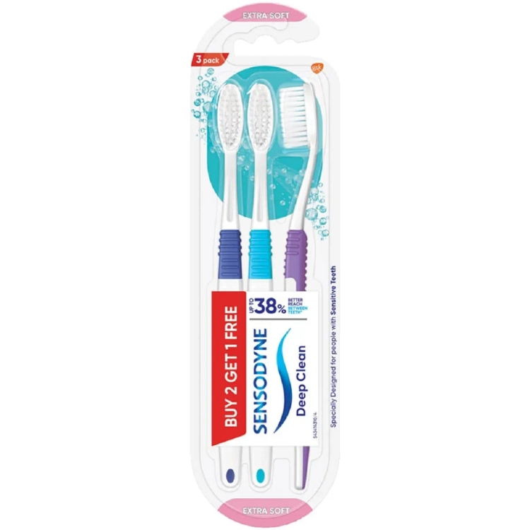 Sensodyn Toothbrush Deep Clean Extra Soft 2+1