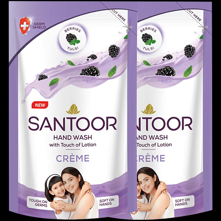 Santoor Hand Wash Creme 180ml 1+1