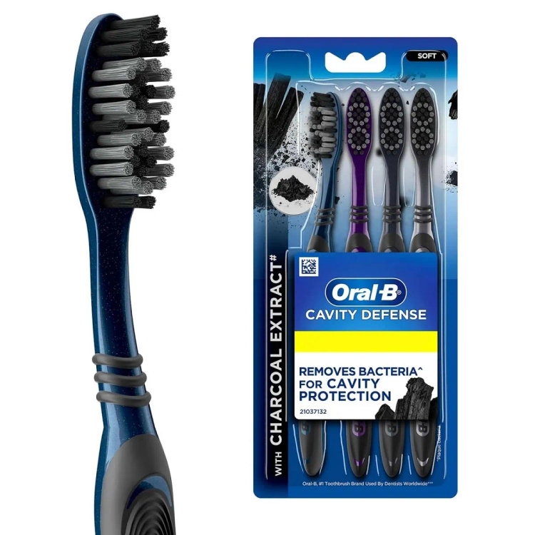 Oral-B Tooth Brush Cavity Defense Charcoal Soft 4s