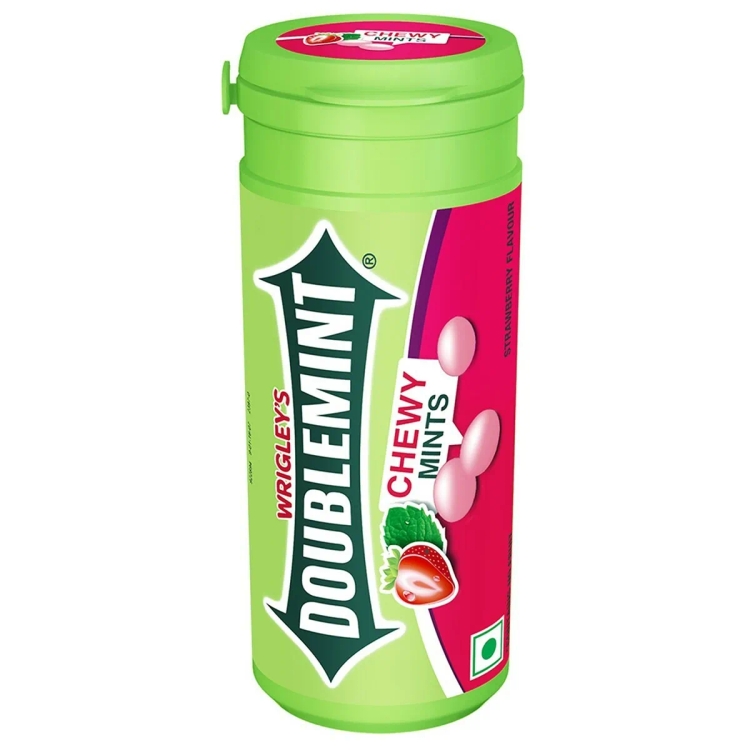 Wrigleys Doublemint Chewing Gum mint Strawberry Tube 30.4g