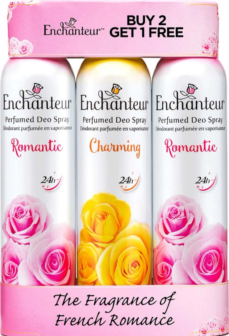 Enchanter Women Deodorant Romantic 150ml 2+1