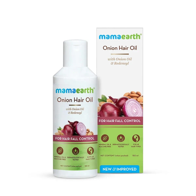 Mamaearth Onion Hair Oil For Hair Fall Control 150Ml