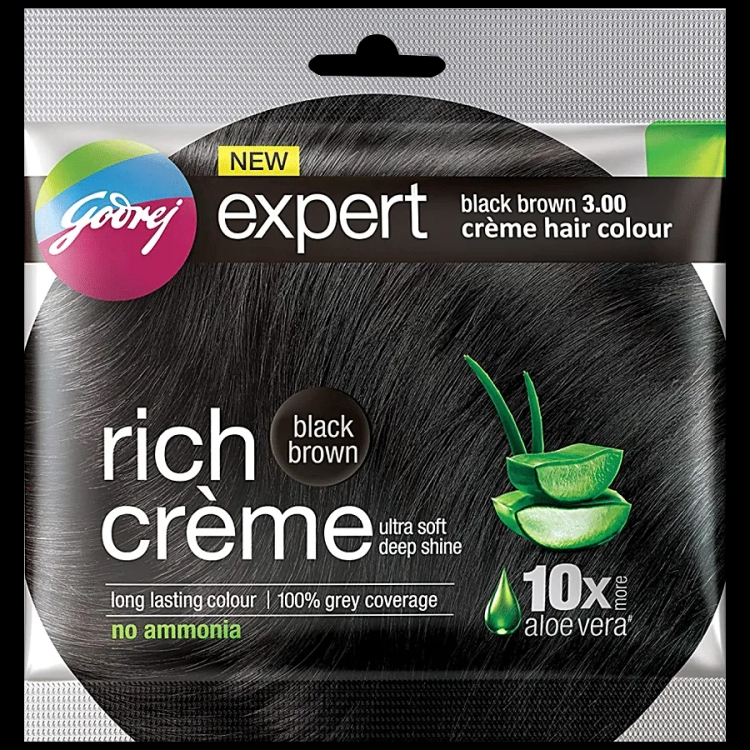 Godrej Expert Rich Creme Hair Colour Black Brown 20g
