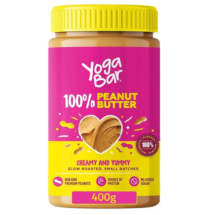 Yogabar Pure Peanut Butter Jar 400g