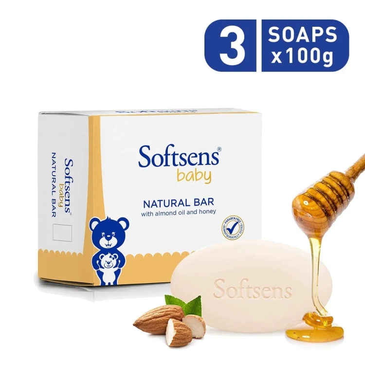 Softsens Baby Natural Bar soap 100g*3
