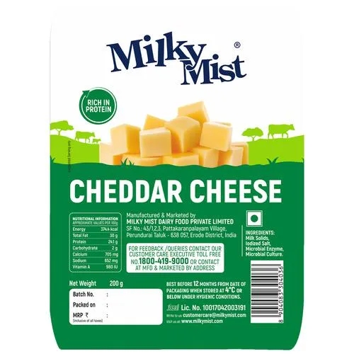 Milky Mist Cheddar Cheese 200g