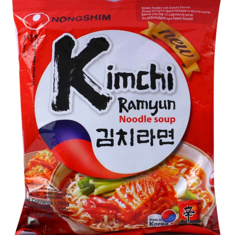 Nongshim Nong Shim Kimchi Ramyun Noodle Soup - Hot & Spicy, 120g