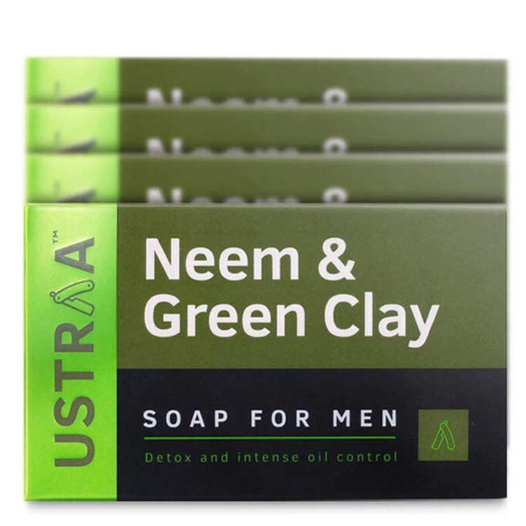 Ustraa Soap Neem&Green Clay 100Gm 4'S