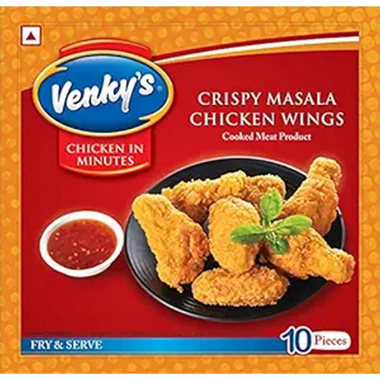 VENKYS SPICY CRISPY MASALA CHICKEN WINGS 10 PCS