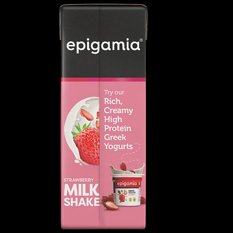 Epigamia UHT Milkshake Strawberry 180ml