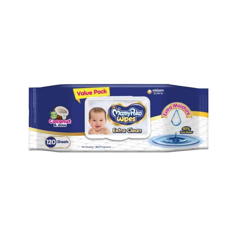Mamy Poko Wipes Aloe Vera 120'S