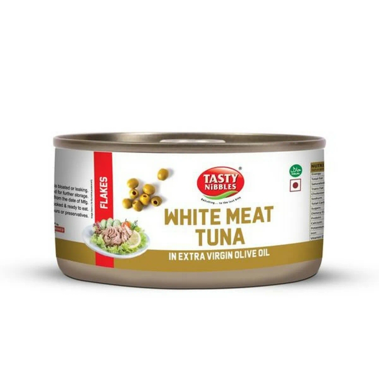 Tasty Nibbles White Meat Flakes Is Virgin Olive Oil 185g