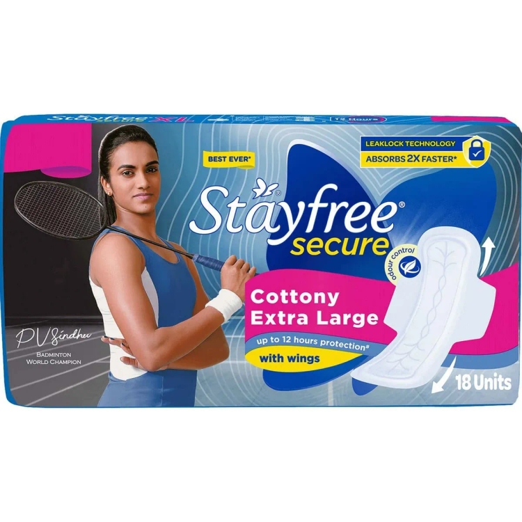 Stayfree Secure Sanitary Pad Dry XL 18s