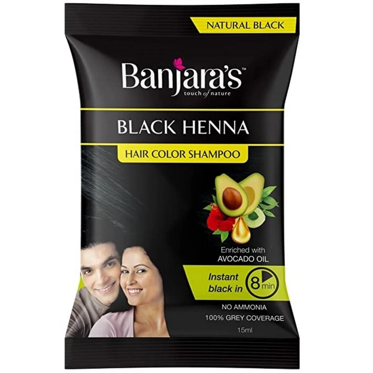 Banjaras Hair Clear Shampoo Natural Black 15Ml