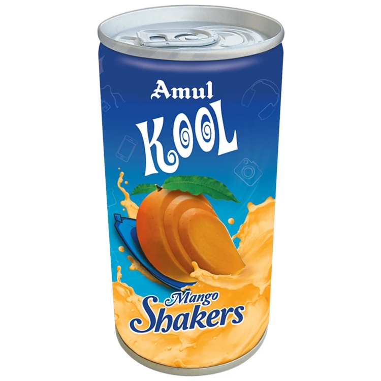 Amul Kool Milkshake - Mango, 200 ml Can