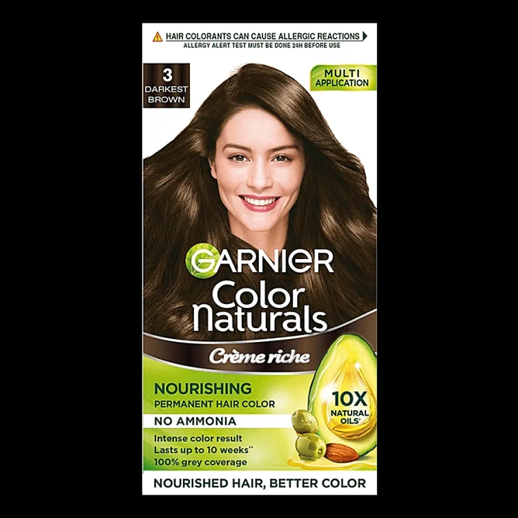 Garnier Color Naturals Hair Colour Darkest Brown 70ml