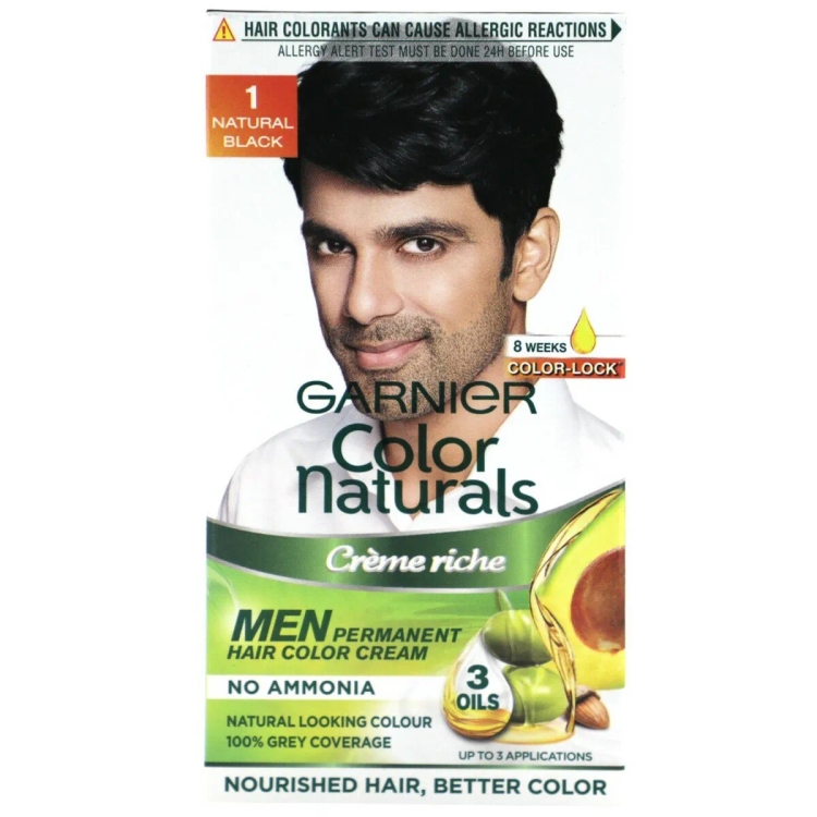 Garnier Hair Color Men Color Natural Shade 1 Natural Black 1pc 30ml