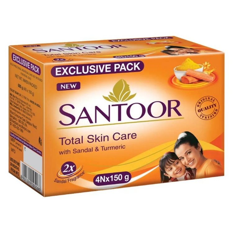 Santoor Soap Sandal 150g 4s