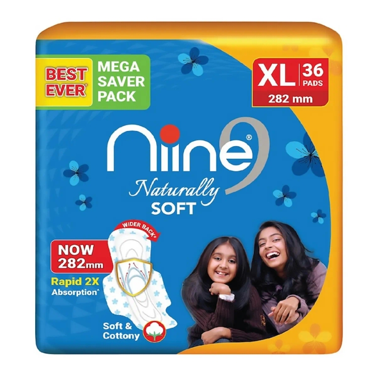 Niine Naturally Soft Sanitary Pads Xl 36'S