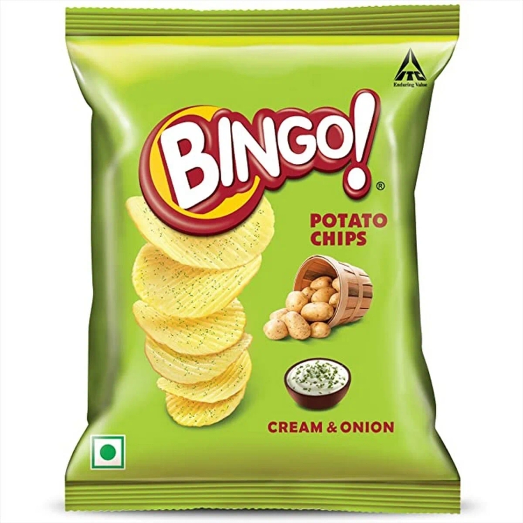 Bingo Cream & Onion Potato Chips 45g